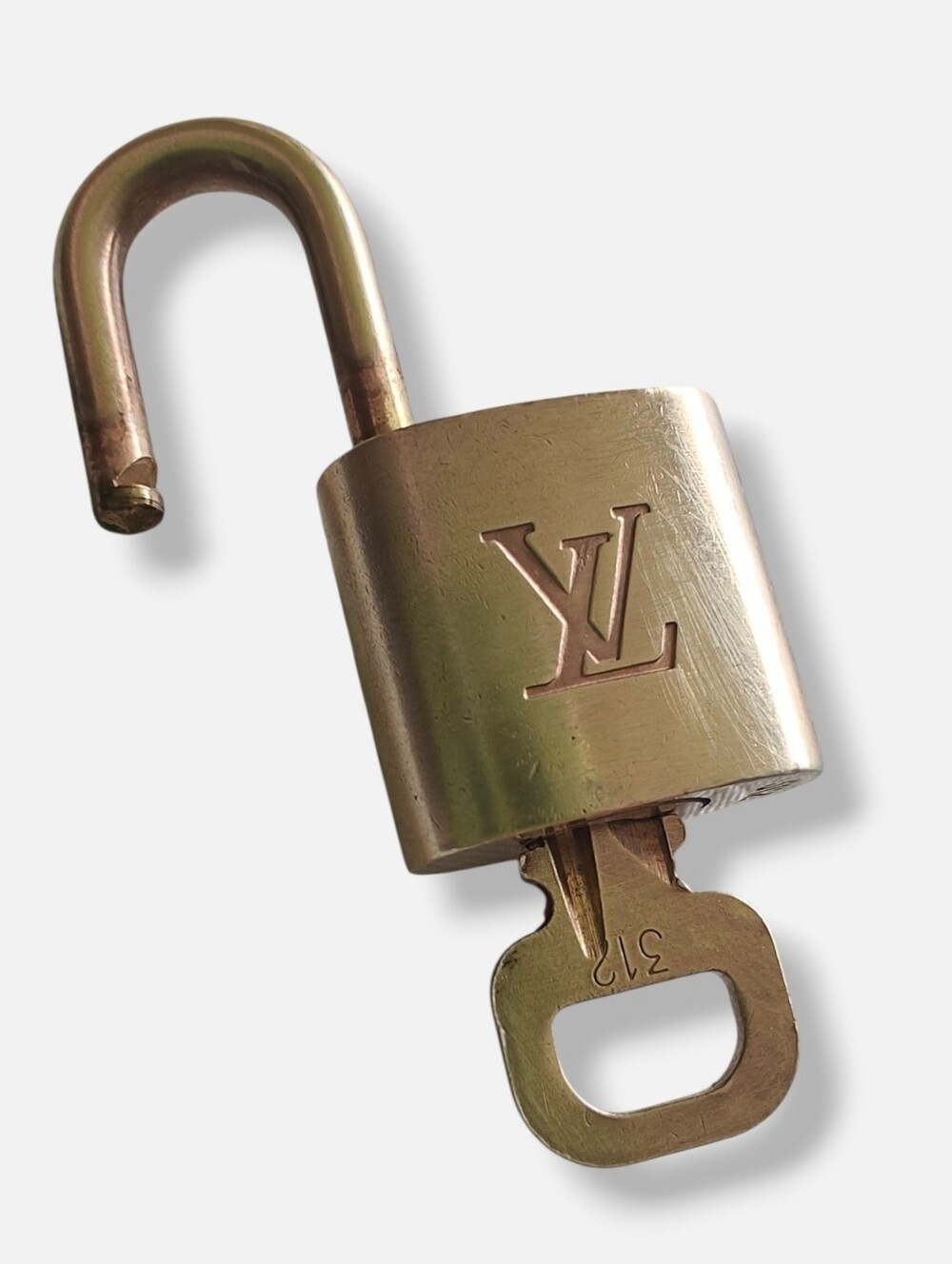 Louis Vuitton Gold Brass Lock and Key #312 - Picture 2 of 5